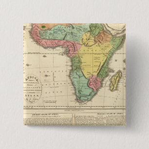 Macaron Carré 5 Cm Carte de l'Atlas africain 2