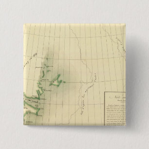 Macaron Carré 5 Cm Carte de l'Atlas du Groenland