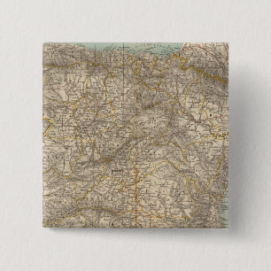 Macaron Carré 5 Cm Carte De L'Atlas Espagnol Et Portugais