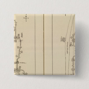 Macaron Carré 5 Cm Carte de l'Index Comté de Dutchess de Putnam, New