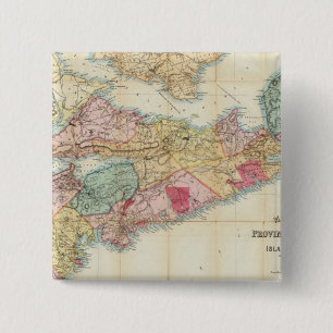 Macaron Carré 5 Cm Carte de Mackinlay de la province de la Nouvelle-