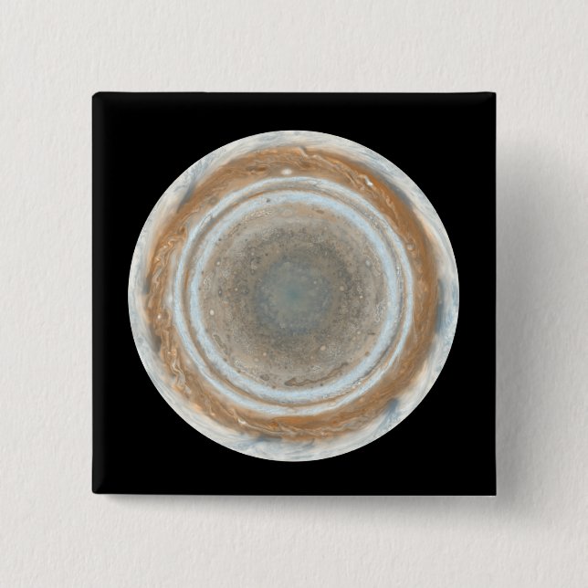 Macaron Carré 5 Cm Carte des couleurs de Jupiter (Devant)