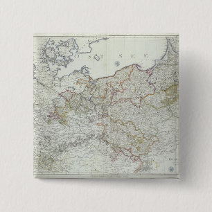 Macaron Carré 5 Cm Carte des états prussiens en 1799