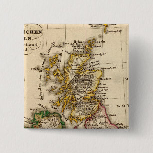 Macaron Carré 5 Cm Carte des îles britanniques
