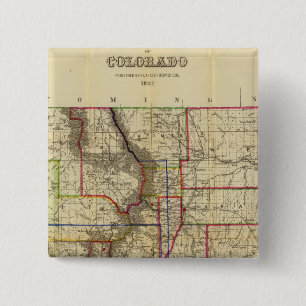 Macaron Carré 5 Cm Carte du Colorado 2 par Thayer