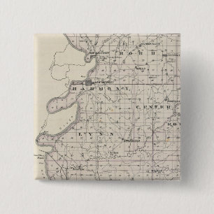 Macaron Carré 5 Cm Carte du comté de Posey