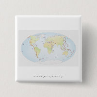 Carte du monde montrant des sites d'activité