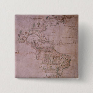 Macaron Carré 5 Cm Carte du nouveau monde, c.1532