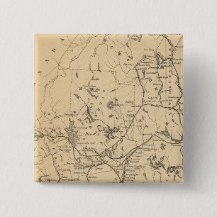Macaron Carré 5 Cm Carte ferroviaire du Maine