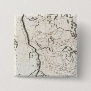 Macaron Carré 5 Cm Carte générale de l'Amérique du Nord