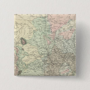 Macaron Carré 5 Cm Carte géologique des États-Unis