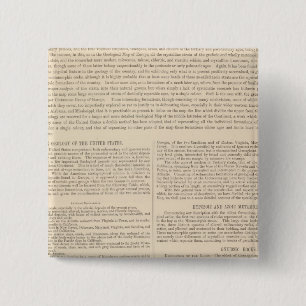 Macaron Carré 5 Cm Carte géologique des États-Unis 2