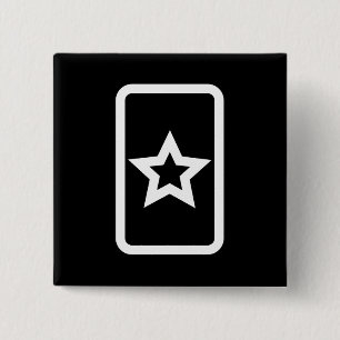 Macaron Carré 5 Cm Carte Zener   Hollow 5 Pointed Star