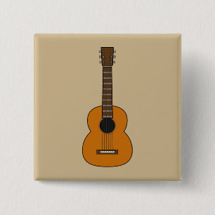 Macaron Carré 5 Cm Carton simple de guitare acoustique
