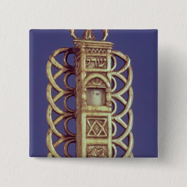 Macaron Carré 5 Cm Cas de Mezuzah (Devant)