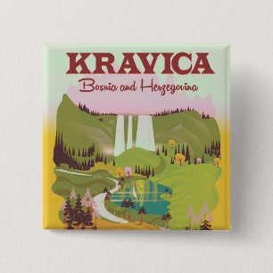 Macaron Carré 5 Cm Cascades de Kravica Bosnie-Herzégovine