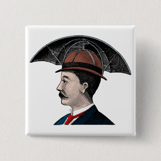 Macaron Carré 5 Cm Casquette de parapluie - illustration vintage