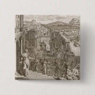 Macaron Carré 5 Cm Cassandra prévoit les Trojan leur destin et est