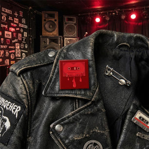 Macaron Carré 5 Cm Cassette cœur avec gouttes de fonte