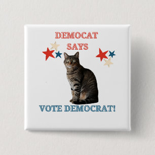 Macaron Carré 5 Cm Cat Ladies Pro Democracy