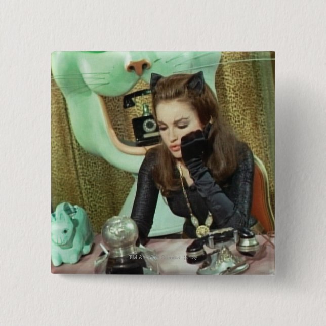 Macaron Carré 5 Cm Catwoman (Devant)