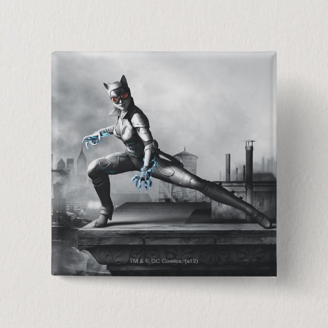 Macaron Carré 5 Cm Catwoman - Lightning (Devant)