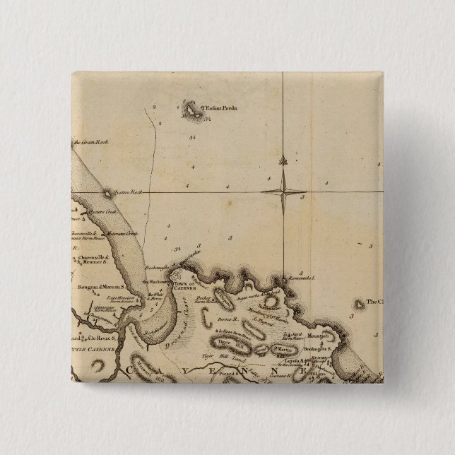 Macaron Carré 5 Cm Cayenne 2 (Devant)