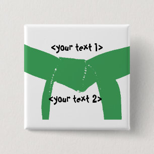 Macaron Carré 5 Cm Ceinture verte d'arts martiaux