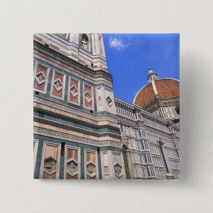 Macaron Carré 5 Cm Célèbre église de Doumo de près à Florence, Italie