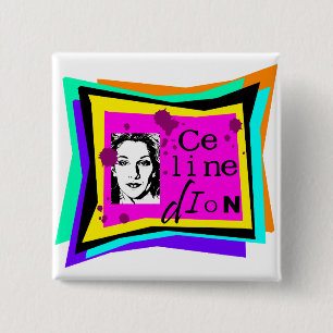 Macaron Carré 5 Cm Celine Dion - art pop
