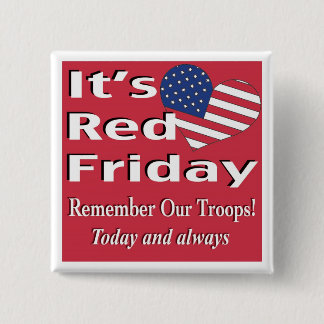 Macaron Carré 5 Cm C'est vendredi rouge