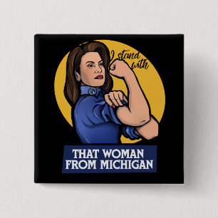 Macaron Carré 5 Cm Cette femme du Michigan Gretchen Whitmer