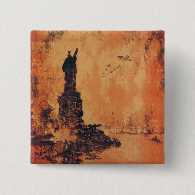 Macaron Carré 5 Cm Cette Liberté Ne Perdra Pas De La Terre (Devant)