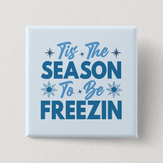 Macaron Carré 5 Cm Cette saison pour être Freezin - Hiver amusant