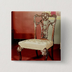 Macaron Carré 5 Cm Chaise, conception de "directeur" de Chippendale,