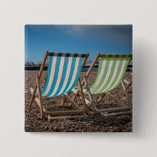 Macaron Carré 5 Cm Chaises de plate-forme regardant la mer