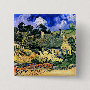 Macaron Carré 5 Cm Chalets à Cordeville Van Gogh Art