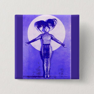 Macaron Carré 5 Cm Championnat du monde de football 1922 - bleu