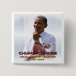 Macaron Carré 5 Cm Changement d'idiot (Obama)