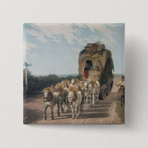 Macaron Carré 5 Cm Chariot d'étape, gravé par J. Baily