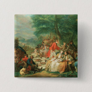 Macaron Carré 5 Cm Chasse de La, XVIIIème siècle