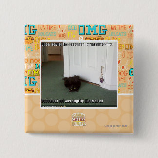 Macaron Carré 5 Cm Chat de sous-sol, légèrement désorienté