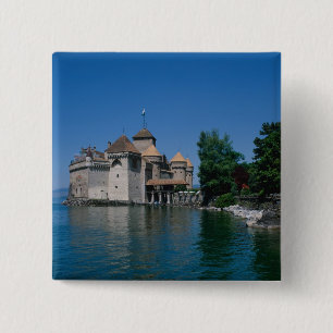 Macaron Carré 5 Cm Château Chillon, Lac Léman, Canton de Vaud,