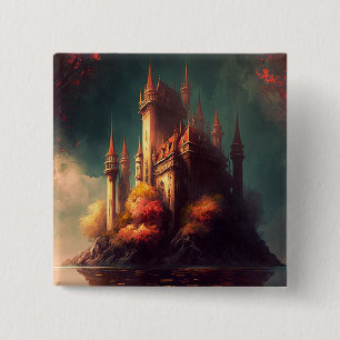 Macaron Carré 5 Cm Château magique de l'Imaginaire