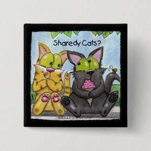Macaron Carré 5 Cm Chats Sharedy - Silencieux et pourri