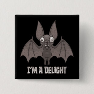 Macaron Carré 5 Cm Chauve-souris vampire délicieusement nigaud