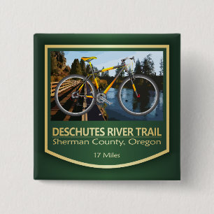 Macaron Carré 5 Cm Chemin de la rivière Deschutes (vélo2)