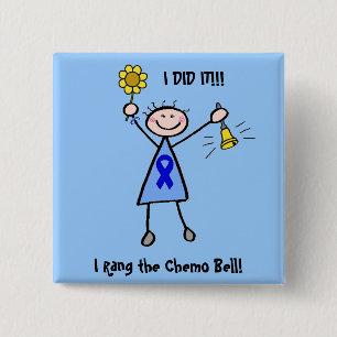 Macaron Carré 5 Cm Chemo Bell - Colon Cancer Woman