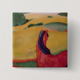 Macaron Carré 5 Cm Cheval dans un paysage, 1910