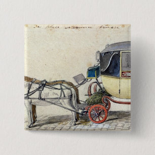 Macaron Carré 5 Cm Cheval et chariot, 1825